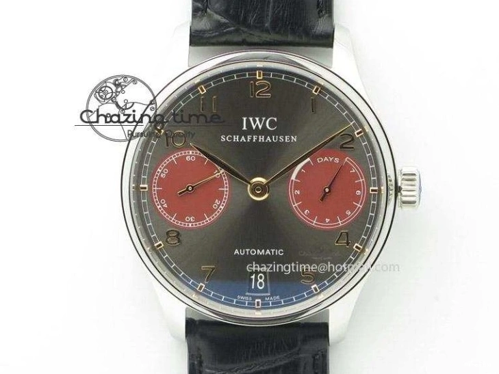 MIROTIME 0502 TimelessDesign Portuguese IW358304 ZF 1:1 Best Edition SS Blue Dial on Leather Strap A 7078